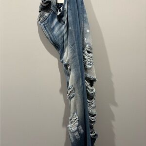 KanCan Blue Distressed Boyfriend Jeans